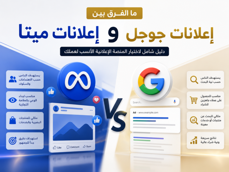 ما الفرق بين إعلانات ميتا وإعلانات جوجل؟